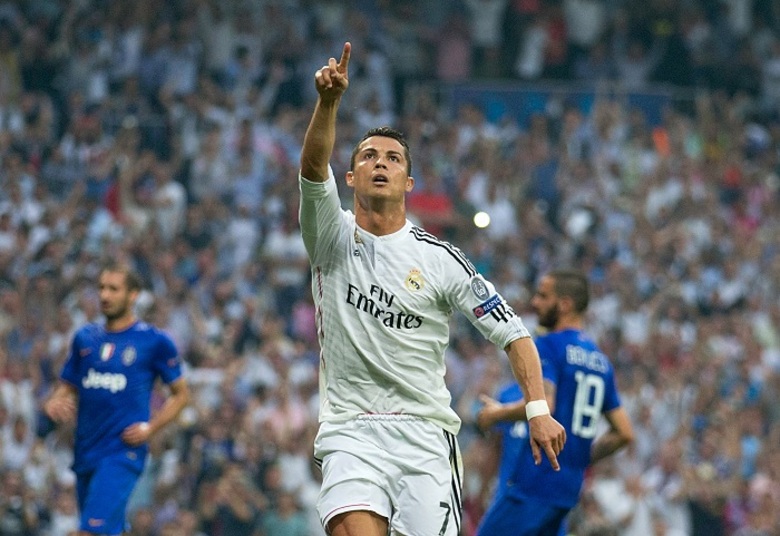 during the UEFA Champions League Semi Final, second leg match between Real Madrid and Juventus at Estadio Santiago Bernabeu on May 13, 2015 in Madrid, Spain.