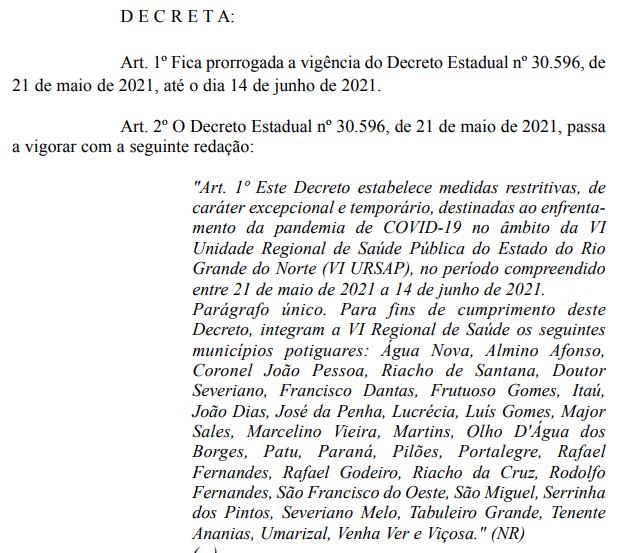 Governo Do Estado Prorroga Até 14 De Junho Medidas Restritivas Para Municípios Das Regiões Oeste 6982