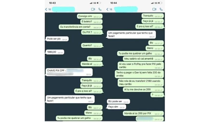 contragolpe Até golpista Cai : Homem recebe pedido de transferência de dinheiro via WhatsApp, reage e ‘ganha’ pix de R$ 228 do golpista