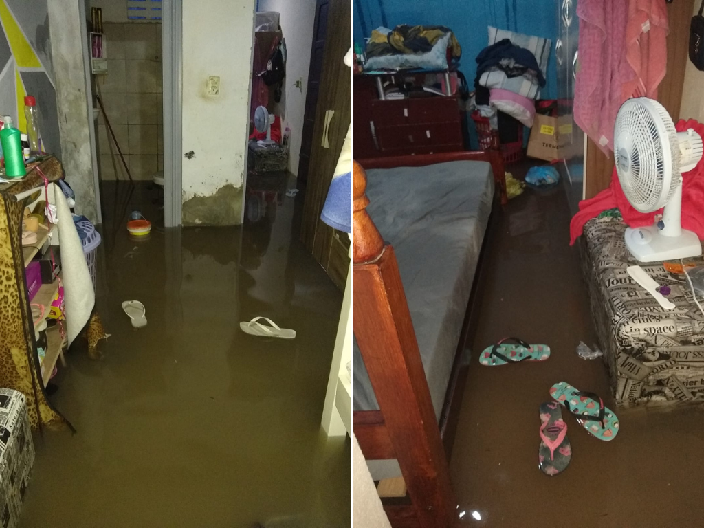 f2 FOTOS: Chuva provoca alagamento em casas na Zona Norte de Natal