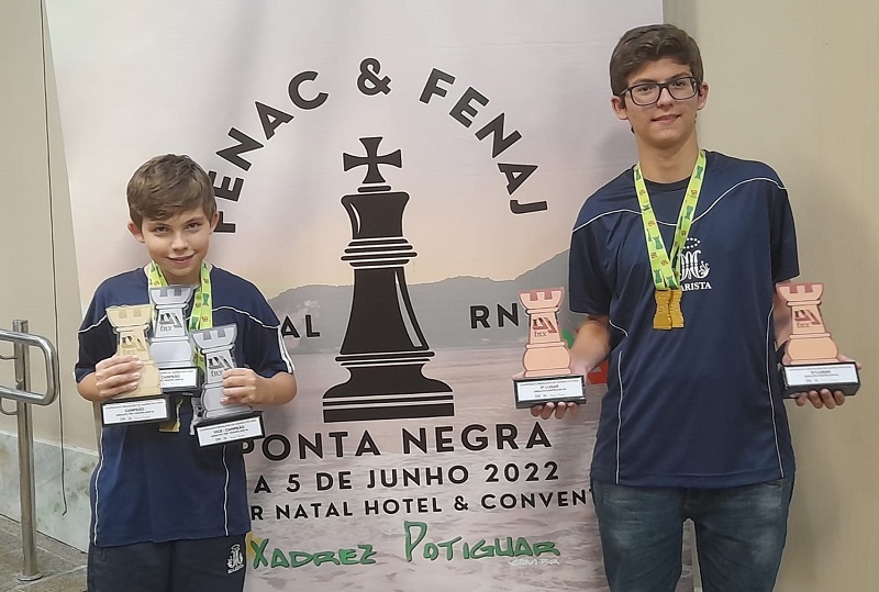 Com 14 medalhas, RN quebra recorde no Campeonato Brasileiro de Xadrez