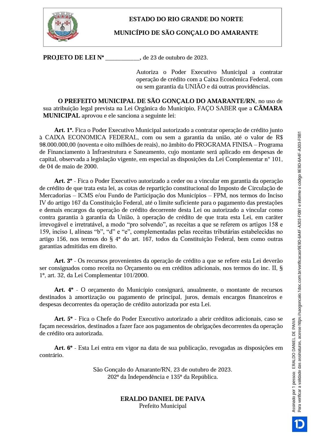 APENAS ISSO: ERALDO, O INGRATO, quer endividar a prefeitura de São Gonçalo  com empréstimo de R$ 98 milhões e pode aumentar a conta de água - Blog do BG