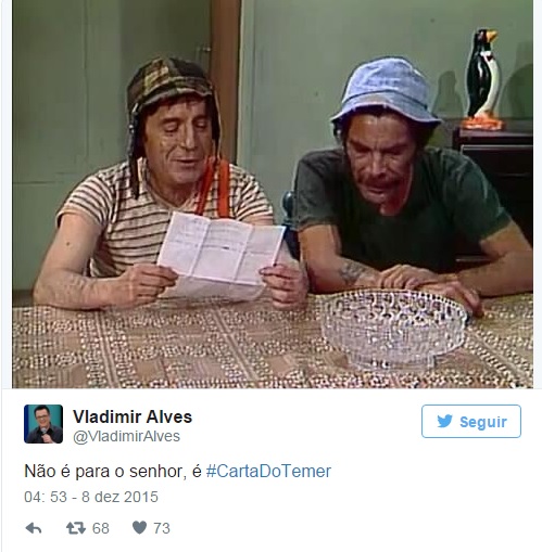 De 'A lua me traiu' ao jogo 'Uno': #CartaDoTemer vira piada na