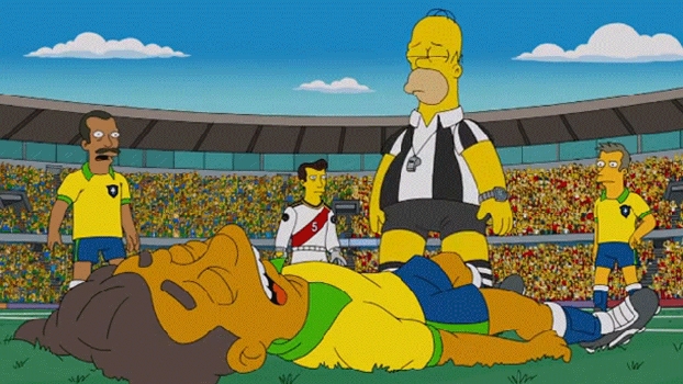 'El Divo', o Neymar dos Simpsons, se lesionou contra a Alemanha