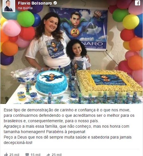 Fotos! Filha de Bolsonaro faz aniversário e ganha festa, Comportamento