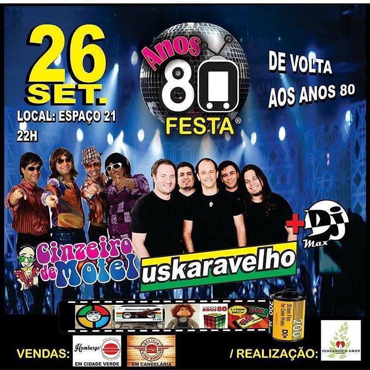 Divulgação festa anos 80