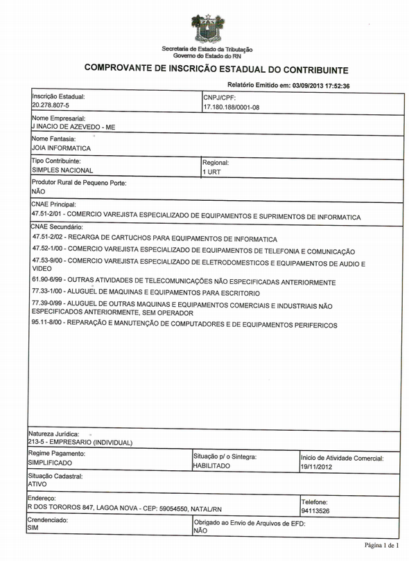 Inscrição