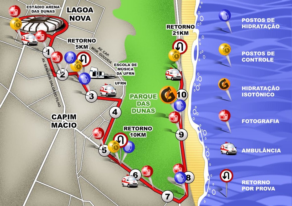 Mapa Meia Maratona do Sol