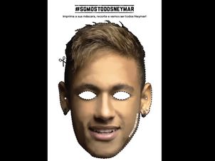 Máscaras de Neymar serão distribuídas no Mineirão (Divulgação)