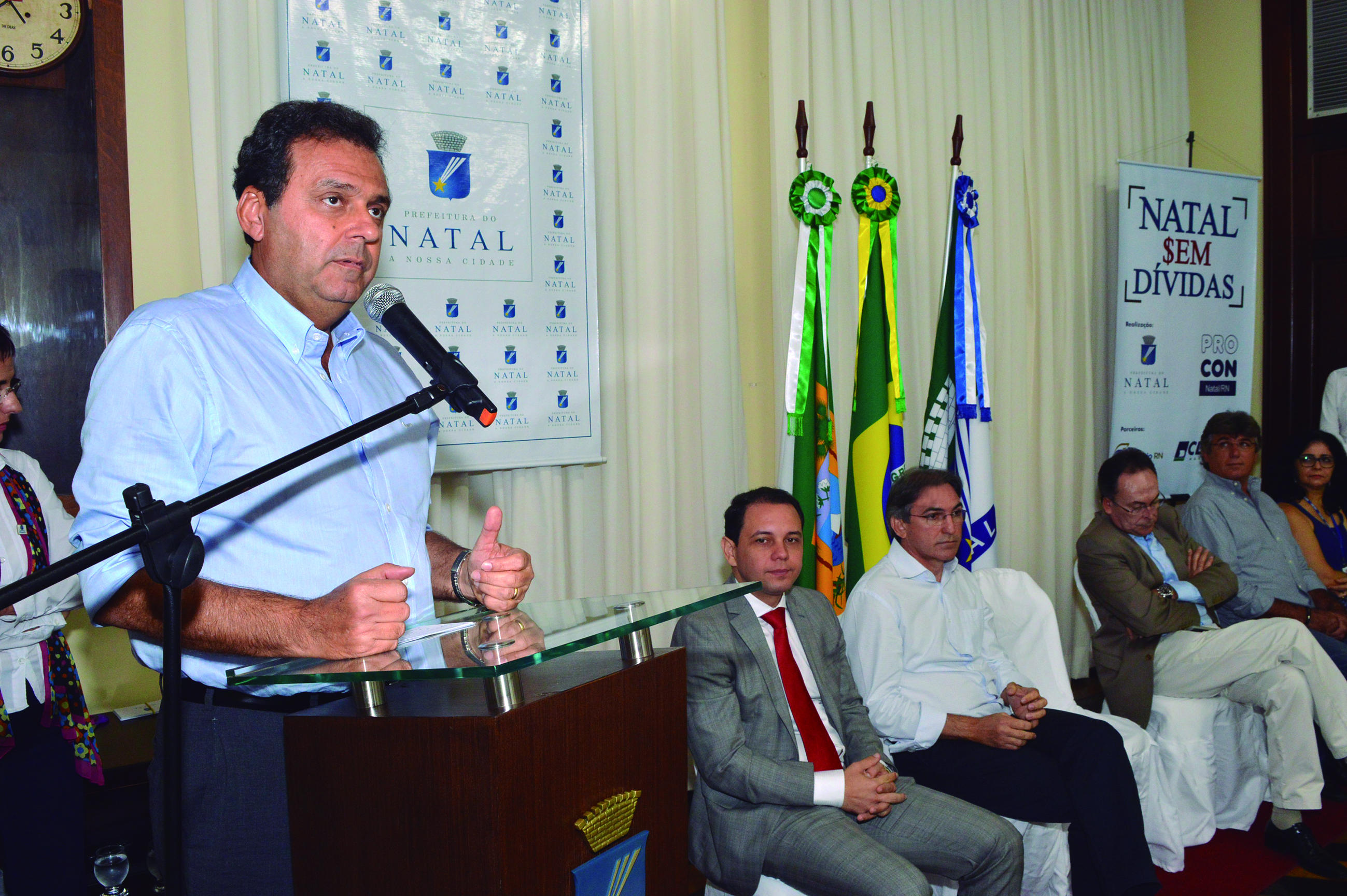 Presidente Marcelo Queiroz participou do lançamento do Natal sem Dívidas em 2015 - Foto Joana Lima
