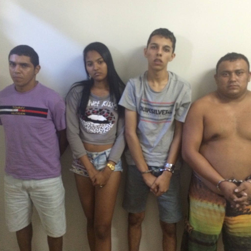da esquerda para a direita Anderson da Silva, Luana Naira, Israel de Andrade e Nerildo Farias