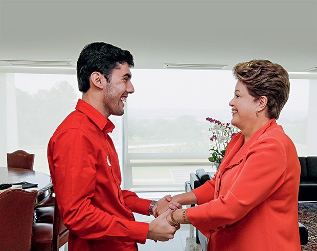 AMOR Jeferson Monteiro e Dilma Rousseff. “Dilminha é incrível, maravilhosa, espetacular”, diz ele (Foto: Roberto Stuckert Filho/PR)