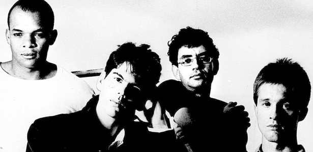 Renato Rocha, Dado Villa Lobos, Renato Russo e Marcelo Bonfá na Legião Urbana